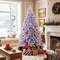 3-Section Tall Christmas Tree in Lavender Purple with Multi-Color Reflective Branch Tips